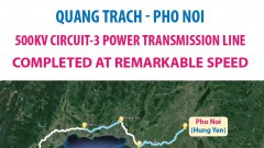 Power transmission line completed at remarkable speed