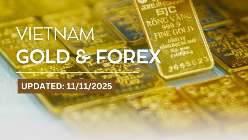 Infographic: Gold prices increase sharply on November 11