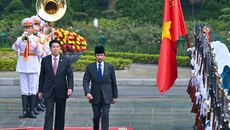 [In Pictures] President Luong Cuong holds talks with Sultan of Brunei Darussalam Haji Hassanal Bolkiah