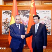 Viet Nam's top leader meets with Chairman of Chinese People’s Political Consultative Conference