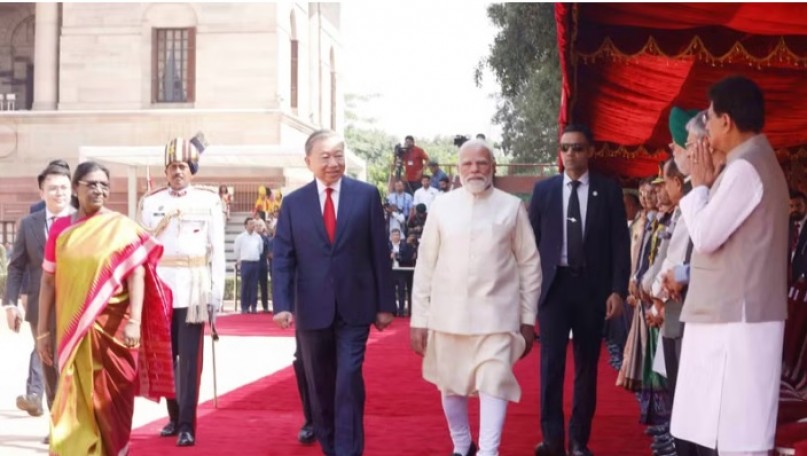 [In pictures] Official welcome ceremony held for Party General Secretary and President To Lam on State visit to India