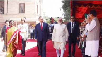 [In pictures] Official welcome ceremony held for Party General Secretary and President To Lam on State visit to India