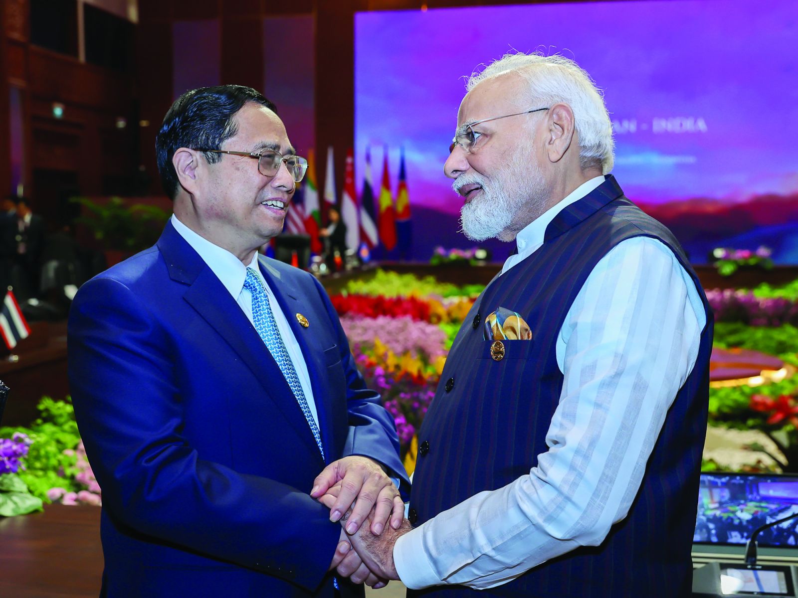Vietnam Prime Minister Pham Minh Chinh and Indian Prime Minister Narendra Modi